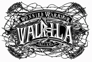 Wounded warrior valhalla barb wire tattoo idea