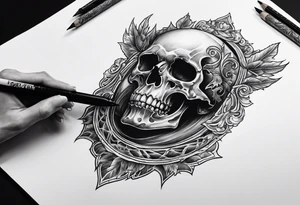death pointing out tattoo idea