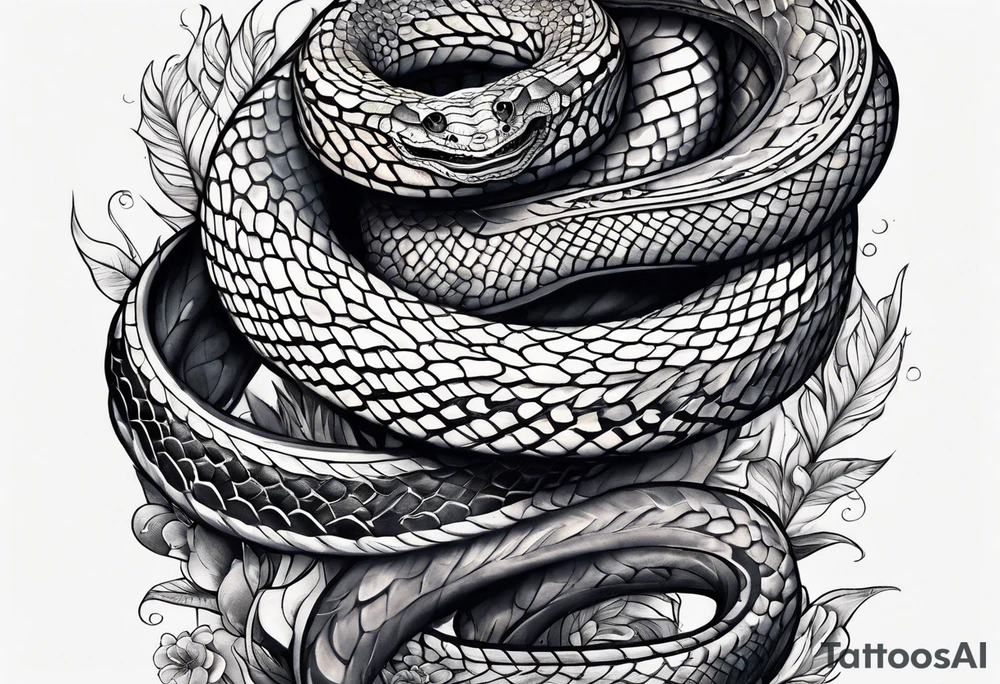 sleeve tattoo of a snake tattoo idea