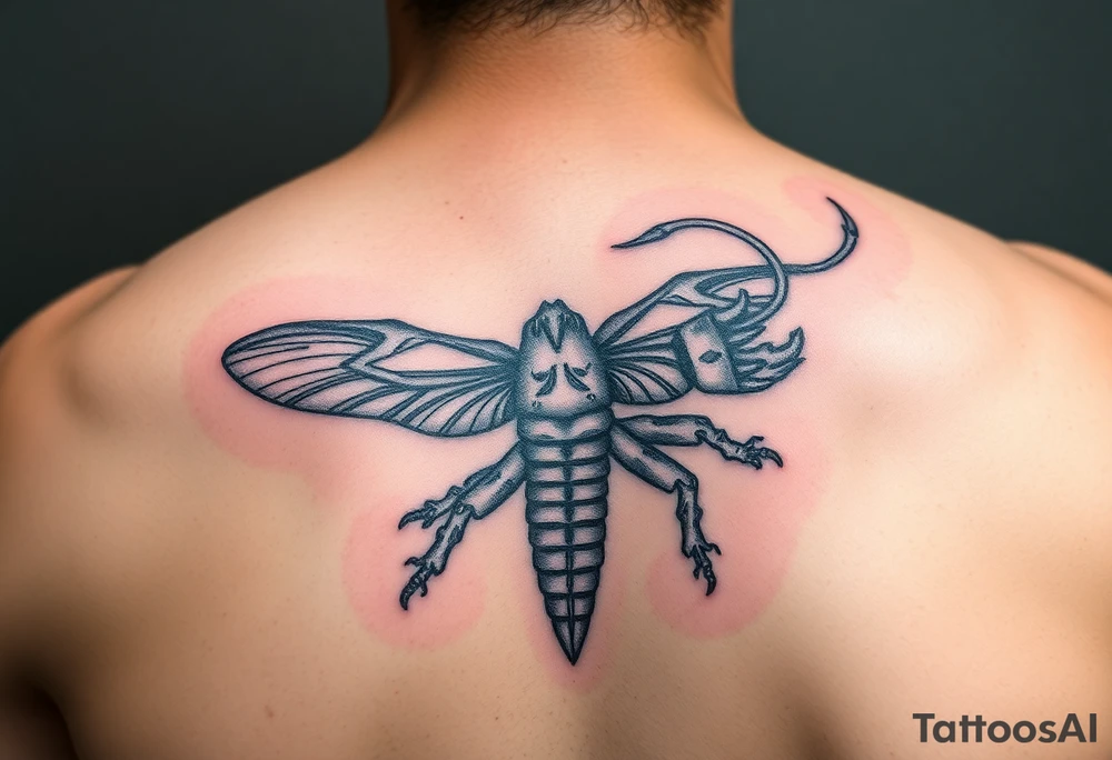 Tattto representing Jamaica with the Trochilus polytmus tattoo idea