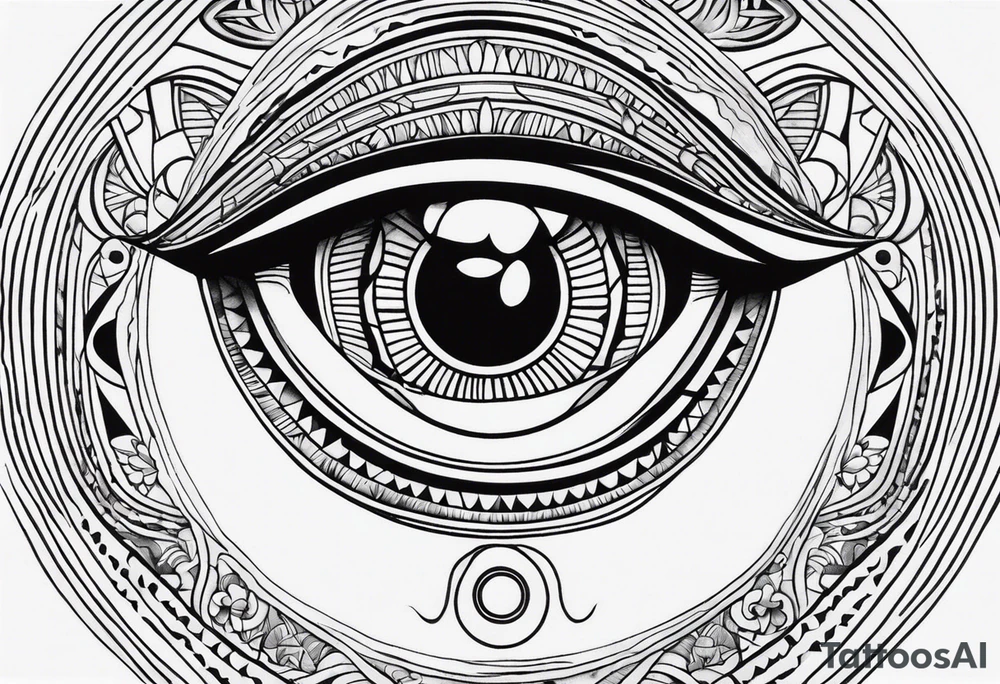 a psychedelic eyes tattoo idea