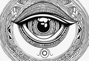 a psychedelic eyes tattoo idea