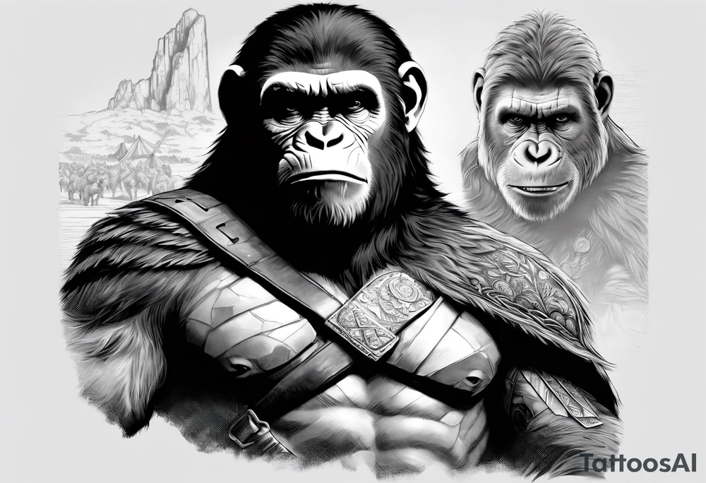 Caeser from planet of the apes tattoo idea