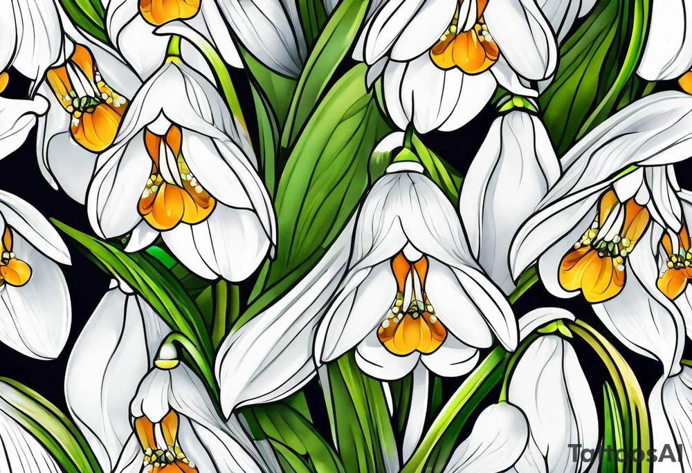 snowdrop flower tattoo idea