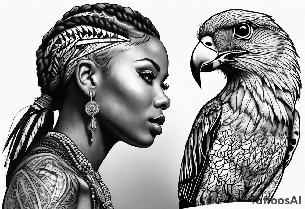 african, tattoo, bird tattoo idea