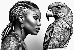 african, tattoo, bird tattoo idea