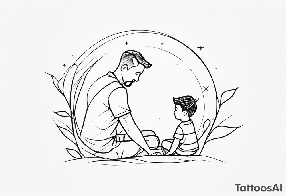 Father and son tattoo idea