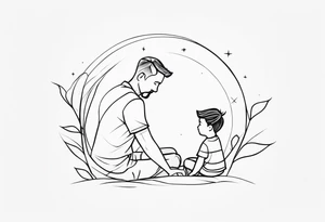 Father and son tattoo idea