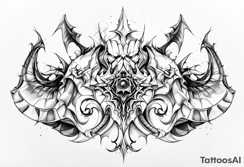 Chest armor tattoo idea