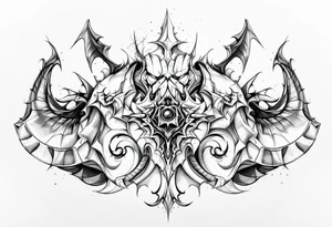 Chest armor tattoo idea