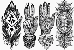 hand print tattoo idea