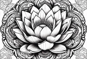 Lotus flower mandala tattoo idea