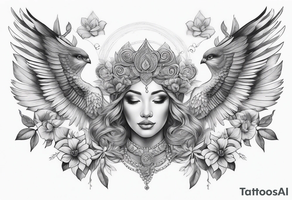 Representation of abundance of love, wealth, and fulfillment tattoo idea