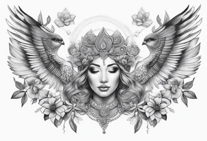 Representation of abundance of love, wealth, and fulfillment tattoo idea