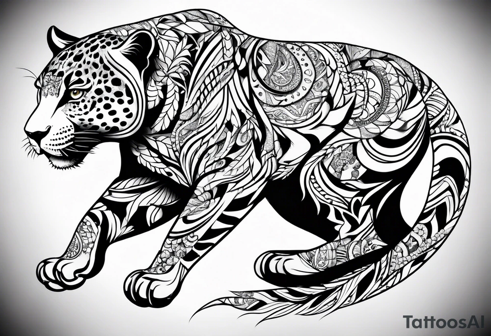 Jaguar head tattoo idea