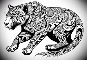Jaguar head tattoo idea