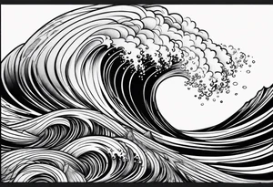 Single ocean wave tattoo idea