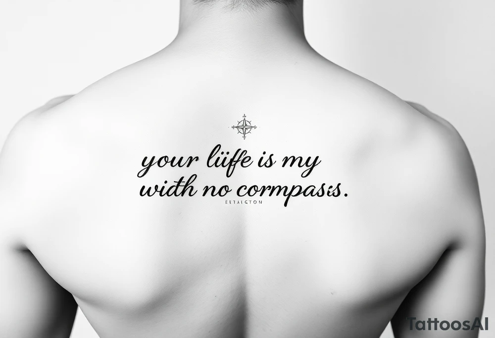 Want ‘your life is a map with no compass’ quote on my forearm tattoo idea