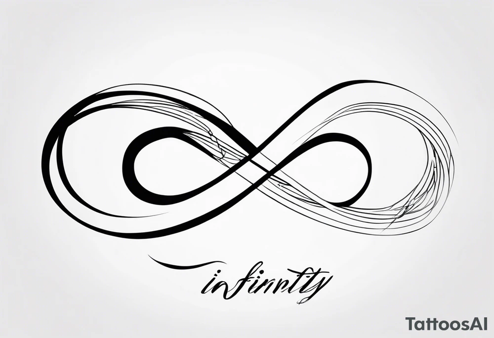 Infinity symbol with lettering tattoo idea
