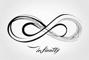 Infinity symbol with lettering tattoo idea