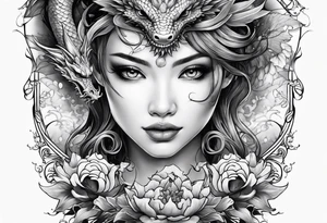 fairy and a dragon tattoo idea