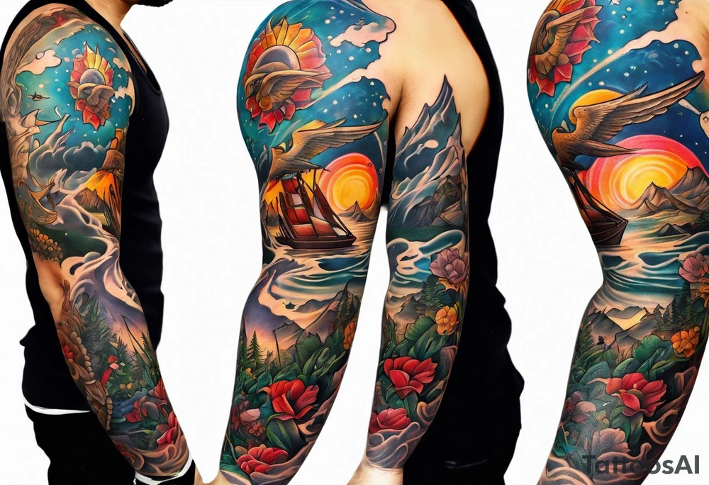 Ark survival arm sleeve tattoo idea
