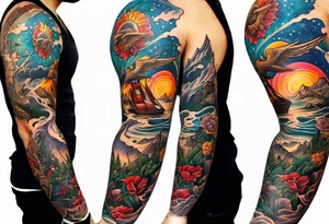 Ark survival arm sleeve tattoo idea