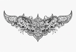 Uma tatuagem na cintura que percorre a lateral do quadril até as costas sem ter flores ou animais tattoo idea