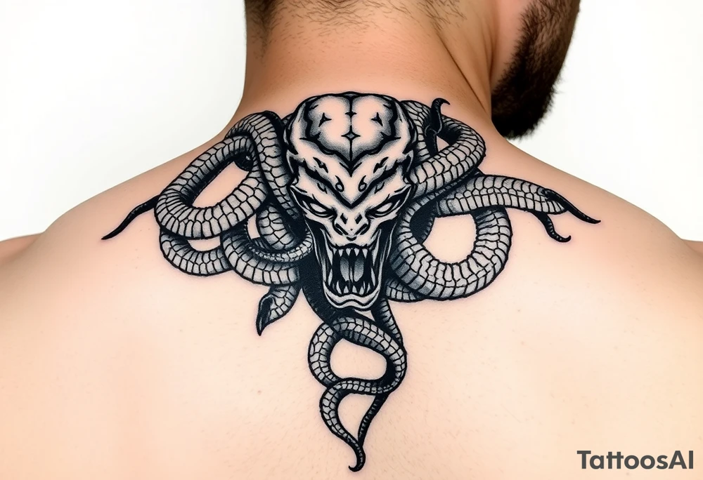 Medusa snakes tattoo idea