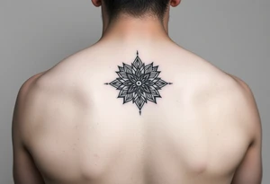 Half arm sleeve - single kidney made of two mandala / geometric designa tattoo idea