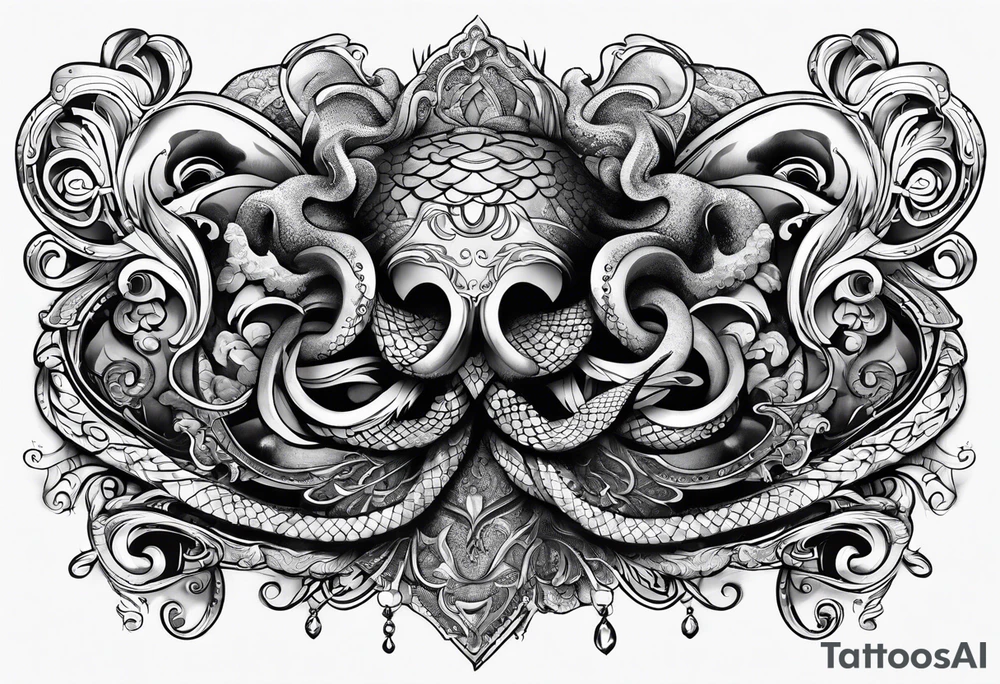 Kraken arm sleeve tattoo idea