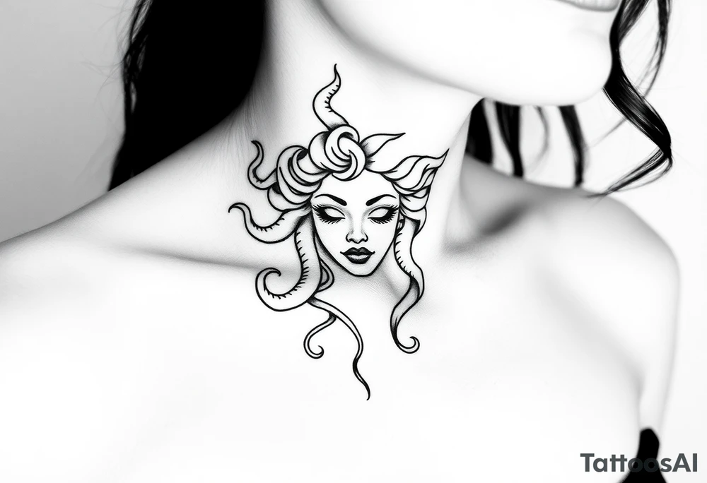 Small Medusa tattoo idea