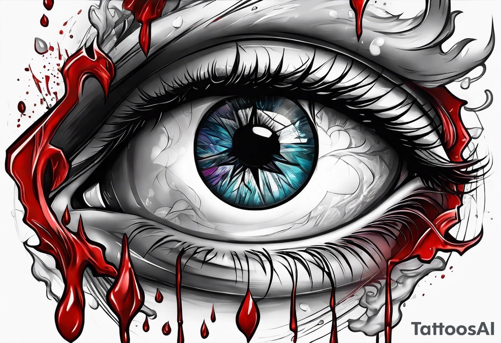 Bleeding Alucard eye tattoo tattoo idea