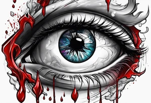 Bleeding Alucard eye tattoo tattoo idea