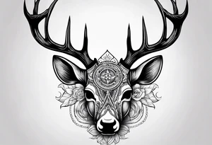 deer skull tattoo idea