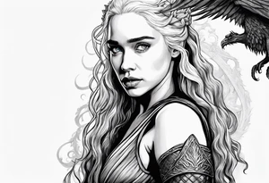 game of thrones daenerys like tim burton the whole figure in the picture tattoo idea