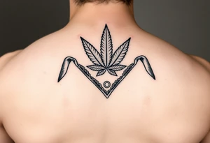 Weed money sign bandana tattoo idea