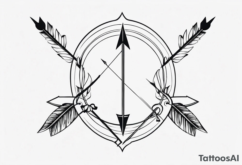 arrow and bow tattoo idea
