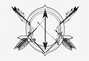 arrow and bow tattoo idea