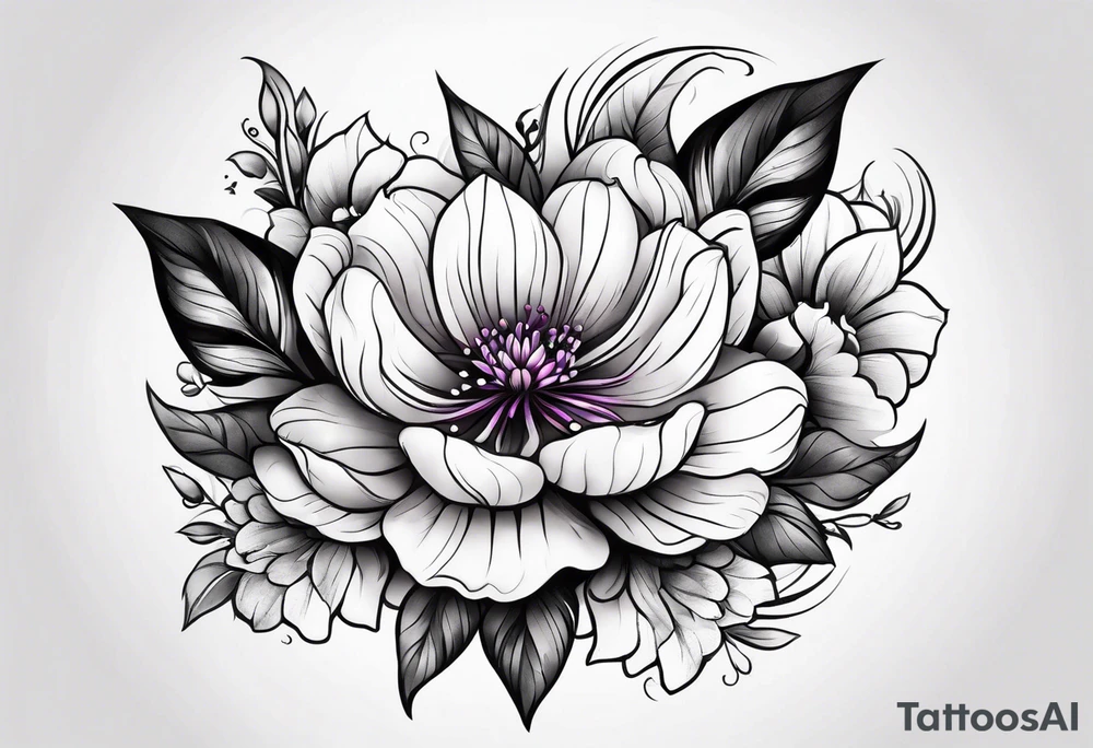 Arm tattoo of colorful flowers tattoo idea