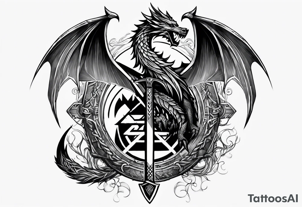 Valhalla sword chain barbed wire
dragon axe Valknut tattoo idea Valhalla sword chain barbed wire
dragon axe Valknut tattoo idea