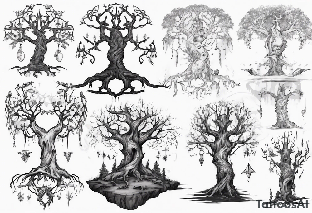 night elf tree tattoo idea