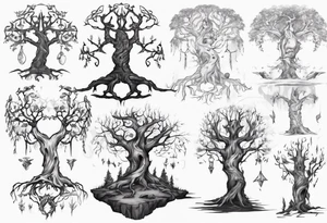 night elf tree tattoo idea