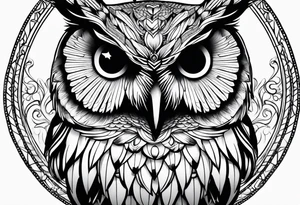 Majestic owl tattoo idea