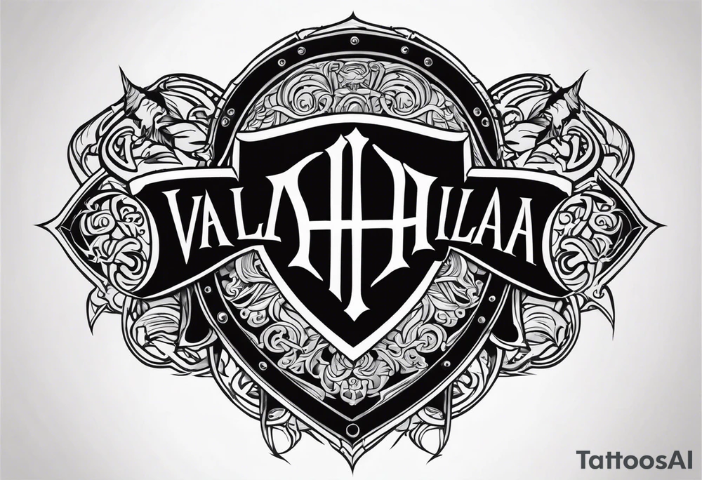 Valhalla shield tattoo idea