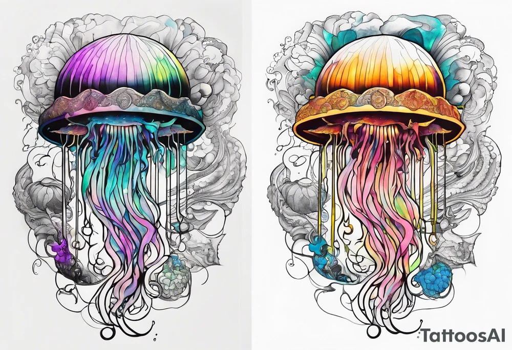 Jellyfish and atlas that the one in Greek methodology as a god tattoo idea