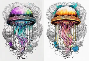 Jellyfish and atlas that the one in Greek methodology as a god tattoo idea