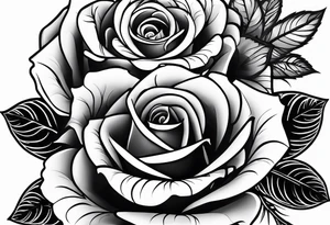 Roses, freedom and gun bullet tattoo idea