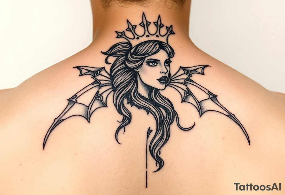 Aquarius theme mysterious screams power elegant and feminine small tattoo idea