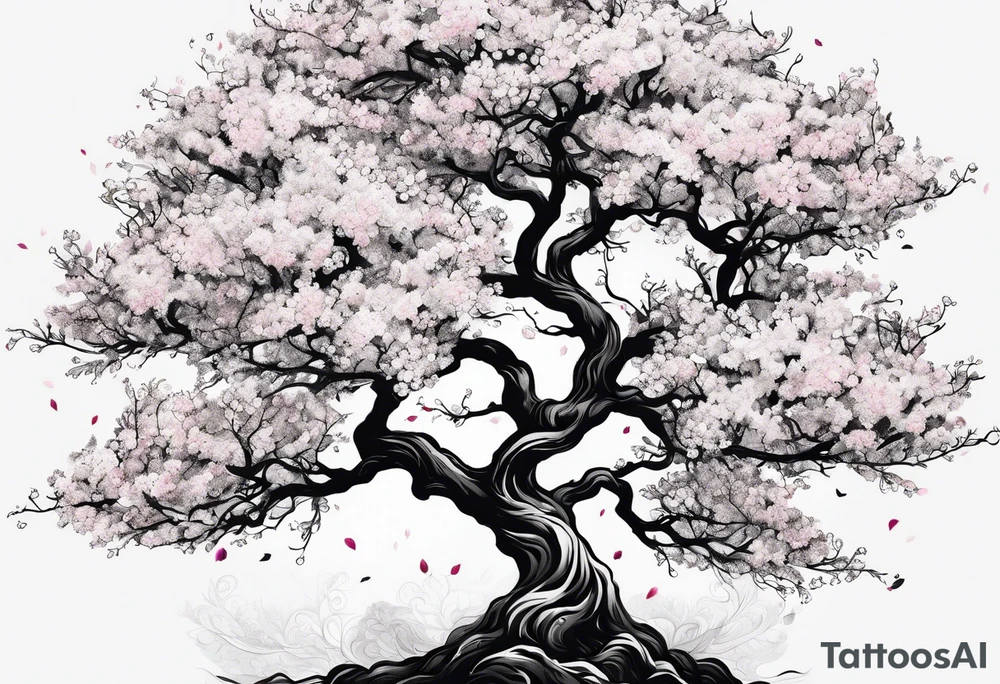 blossom tree tattoo idea